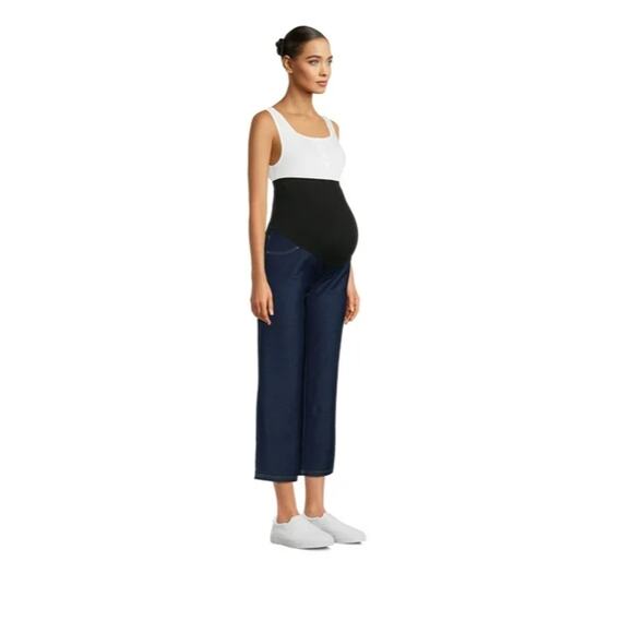 Time and Tru Maternity Essentials Straight Leg Jeggings, 27" Inseam, XXL - Picture 1 of 6